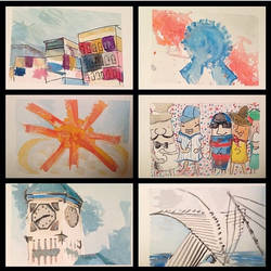 Milwaukee themed watercolor series