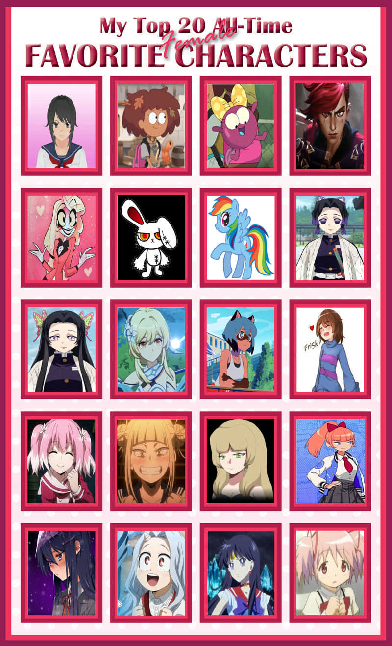 My Top 20 Favorite Female Characters By 0957488074 On Deviantart My Top 20 Favorite Female Characters By 0957488074 On Deviantart