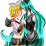 Miku x Rin [Vocaloid - FanArt]