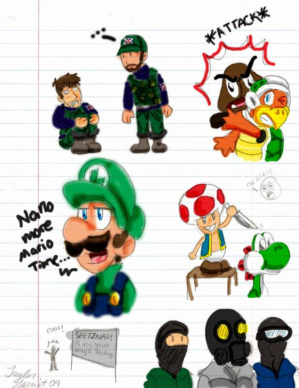 Cod Mario Mario and COD Doodles by chocolatetater-tot on DeviantArt