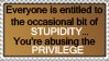 Stamp: Stupidity and Privilege