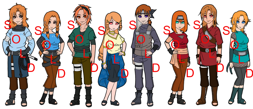 Mixed Orange Haired Naruto OC Adoptables -SOLD OUT by mistressmaxwell on  DeviantArt