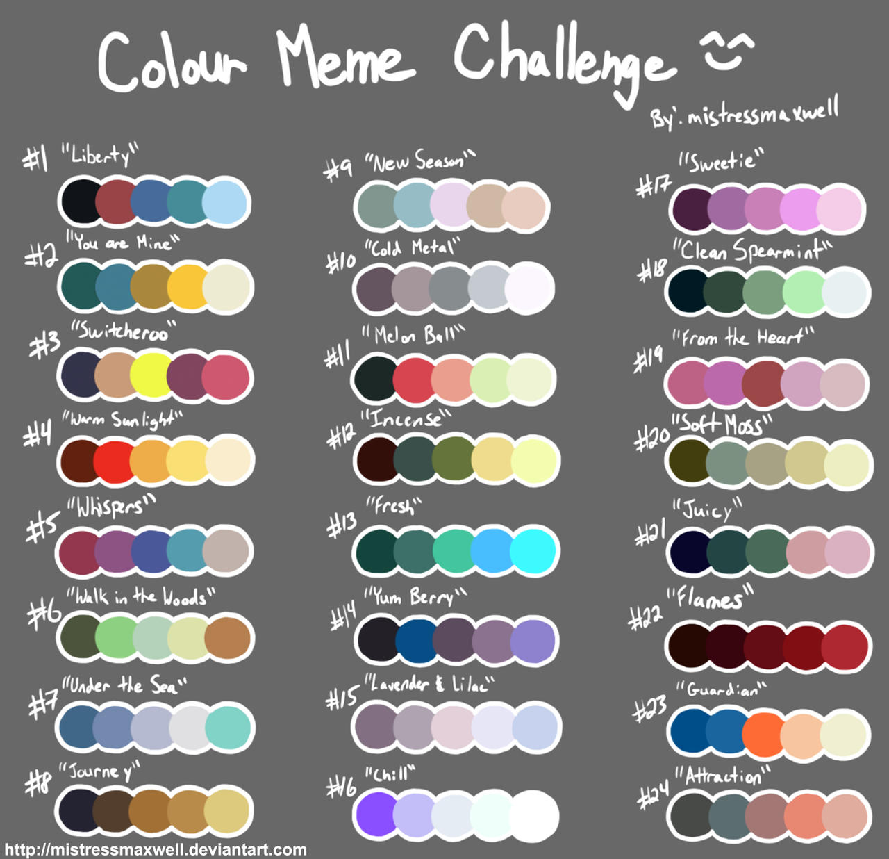 Colour Palette Meme - TAKE 2 by mistressmaxwell on DeviantArt