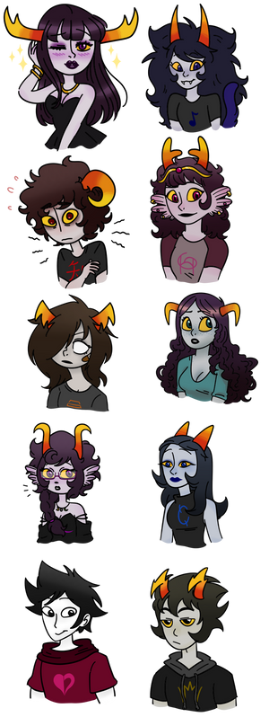 Homestuck OC gift collage