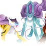 Suicune, Raikou, and Entei