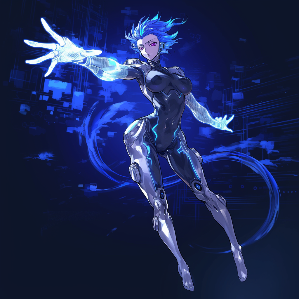 Tc8888 A Sexy Female Android Silver Skin With Blue by tomcc2 on DeviantArt