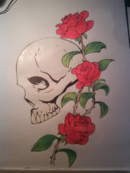 rose and skull