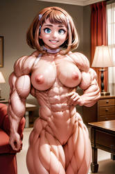 Muscular Ochaco Uraraka uploaded to Patreon