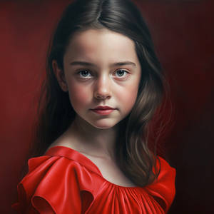 Girl Wearing Red Dress