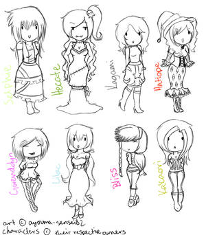 SB female chibi doodles 2