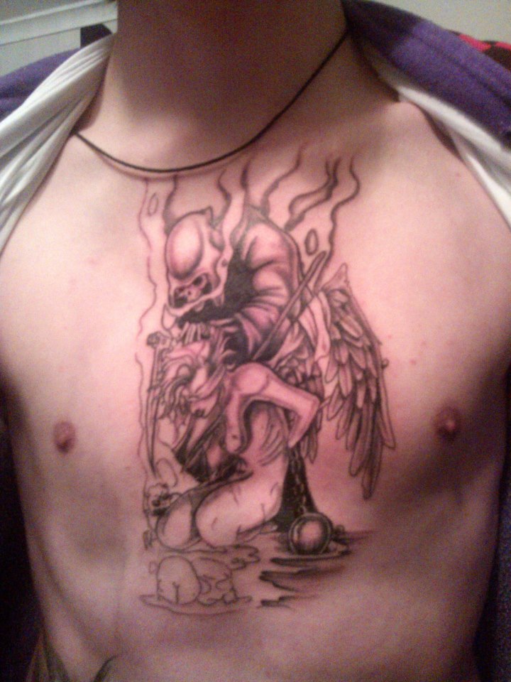 My Third Tattoo (None Finished): Reaper VS Angel