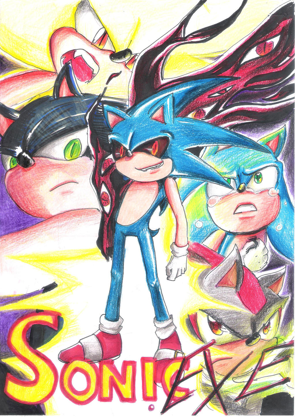 Comic cover for Mephonic1's Sonic EXE by Specter1997 on DeviantArt
