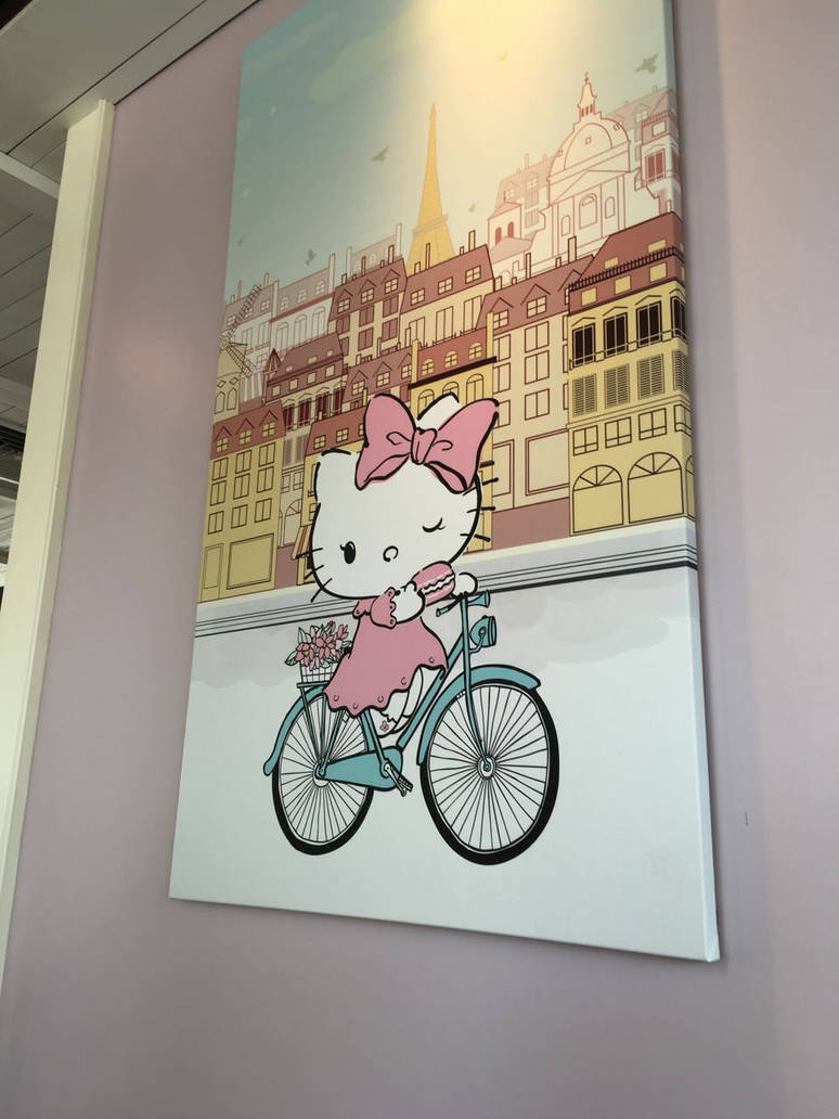 Hello Kitty riding a bike by hueylengyong15 on DeviantArt