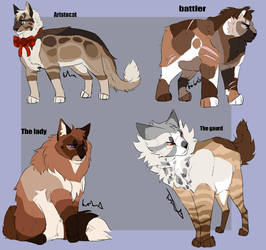 4 Cat based adopts of different ranks 