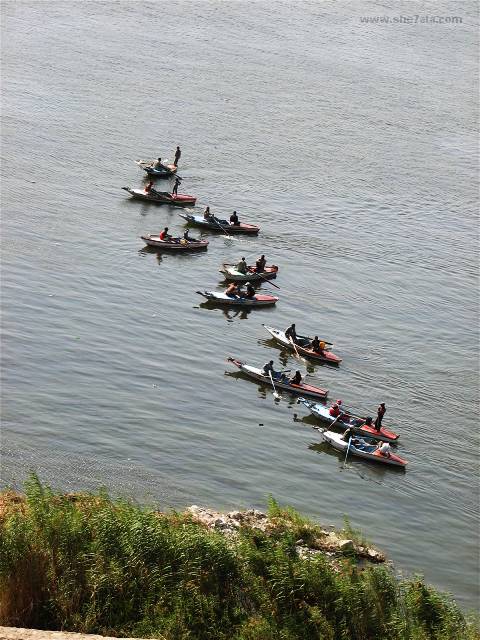 One line, River Nile, Egypt