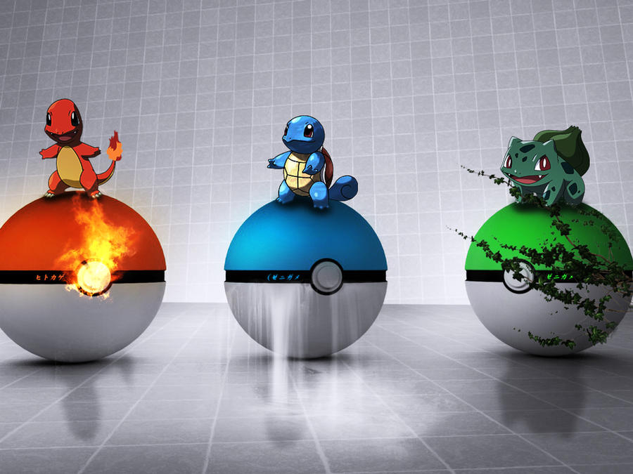 Pokemon Starters Pokeballs