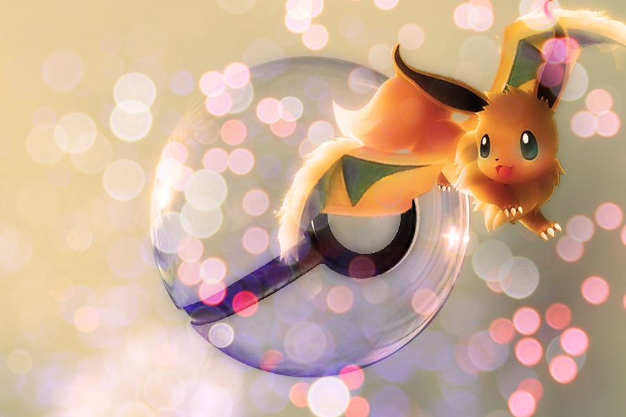 Dragon Type Eevee Pokeball