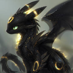 Toothless/Umbreon Xover Fusion #91 Adoptable