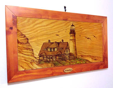 Portland Lighthouse Framed ( 2008 Restored ) 2