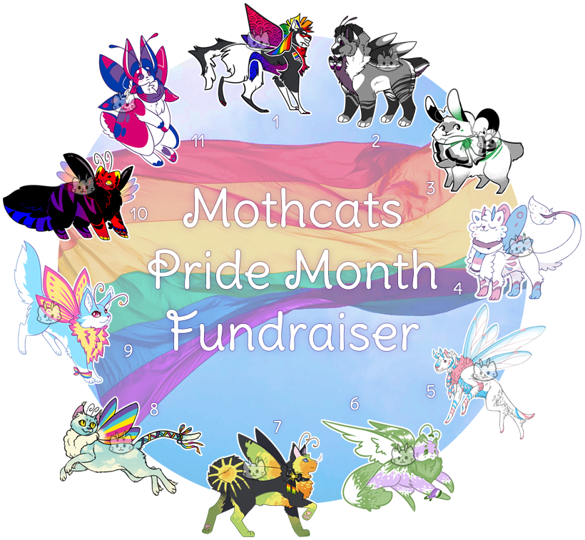 [CLOSED] Mothcats Pride Month Auction