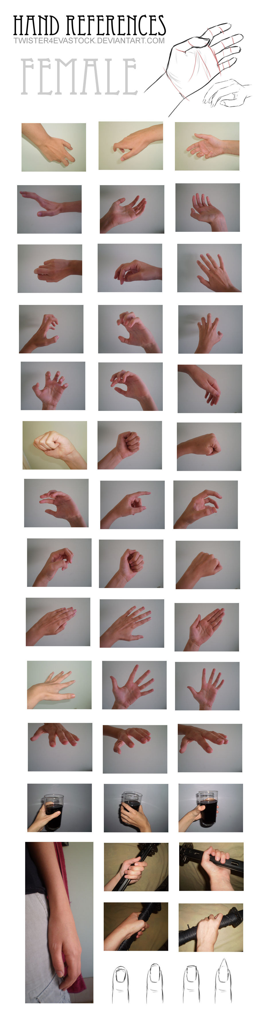 Fem Hand Ref Female hand references by Twister4evaSTOCK on DeviantArt