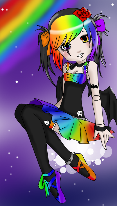 Rainbow Vampire Bat Doll