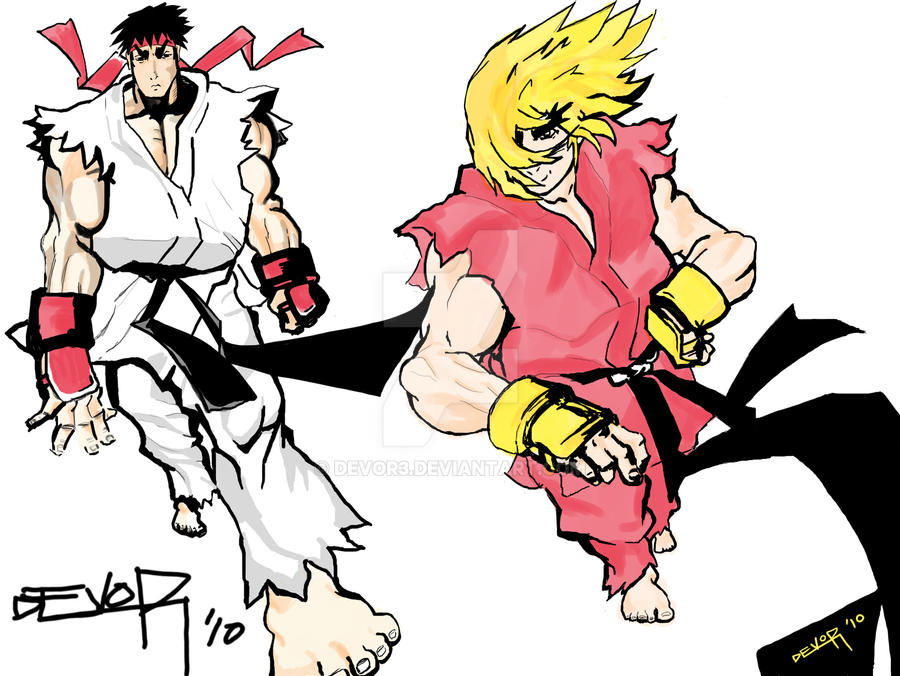 Ryu and Ken by devor3 on DeviantArt