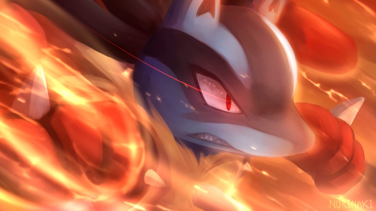 Mega Lucario in Pokemon FireRed by 0XinsertclevernameX0 on DeviantArt