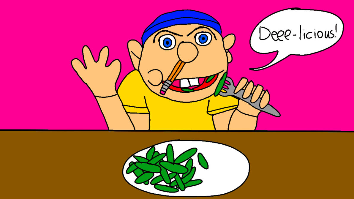 Jeffy eating green beans by ianndiorsfeet on DeviantArt