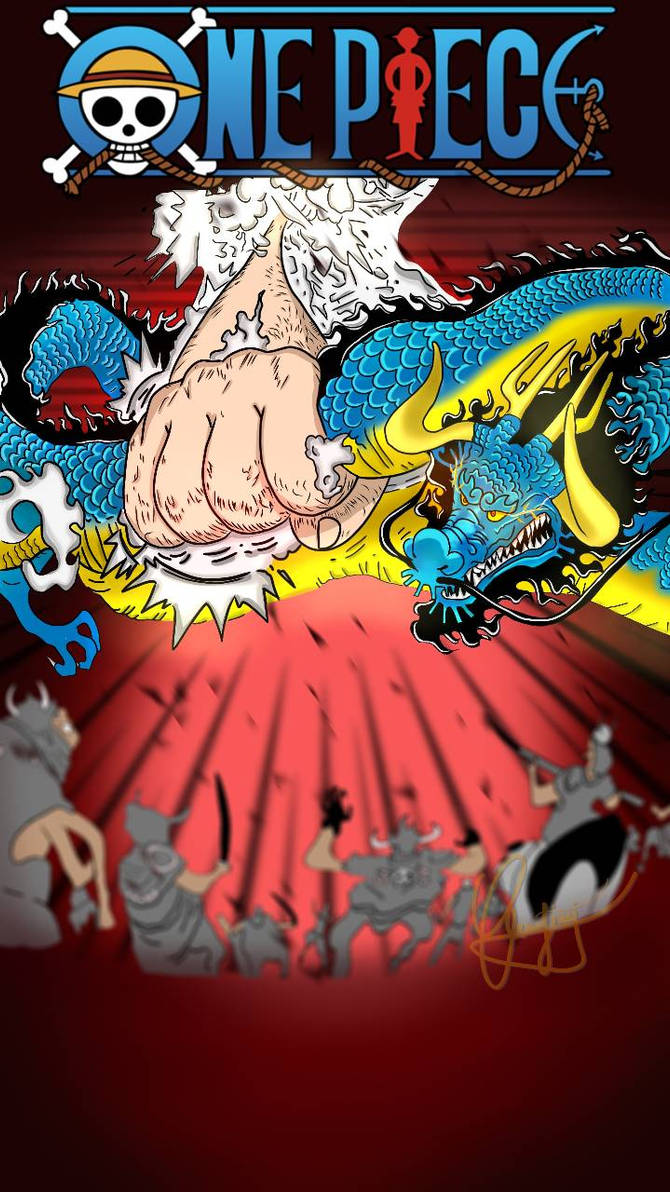 Gear 5 Luffy VS. Kaido artwork I made : r/OnePiece