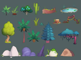 Paleo Pines Environment Decor