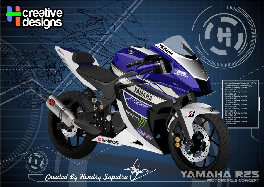 Yamaha R25 Vector Concept by hendrynie on DeviantArt