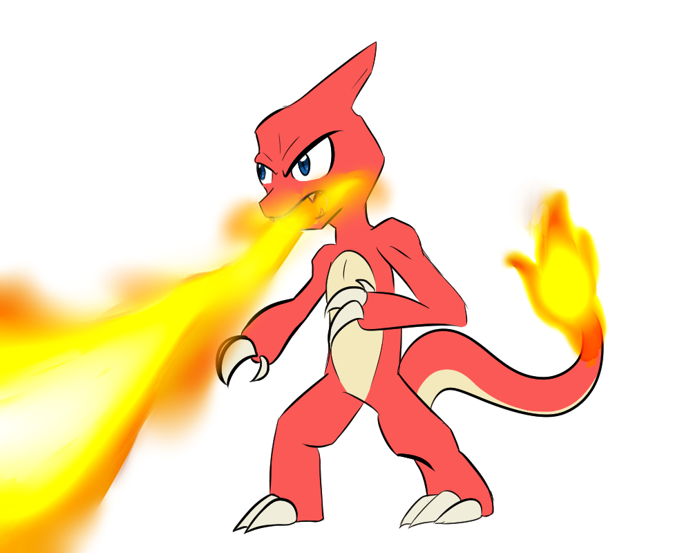 Charmeleon use Flamethrower!!