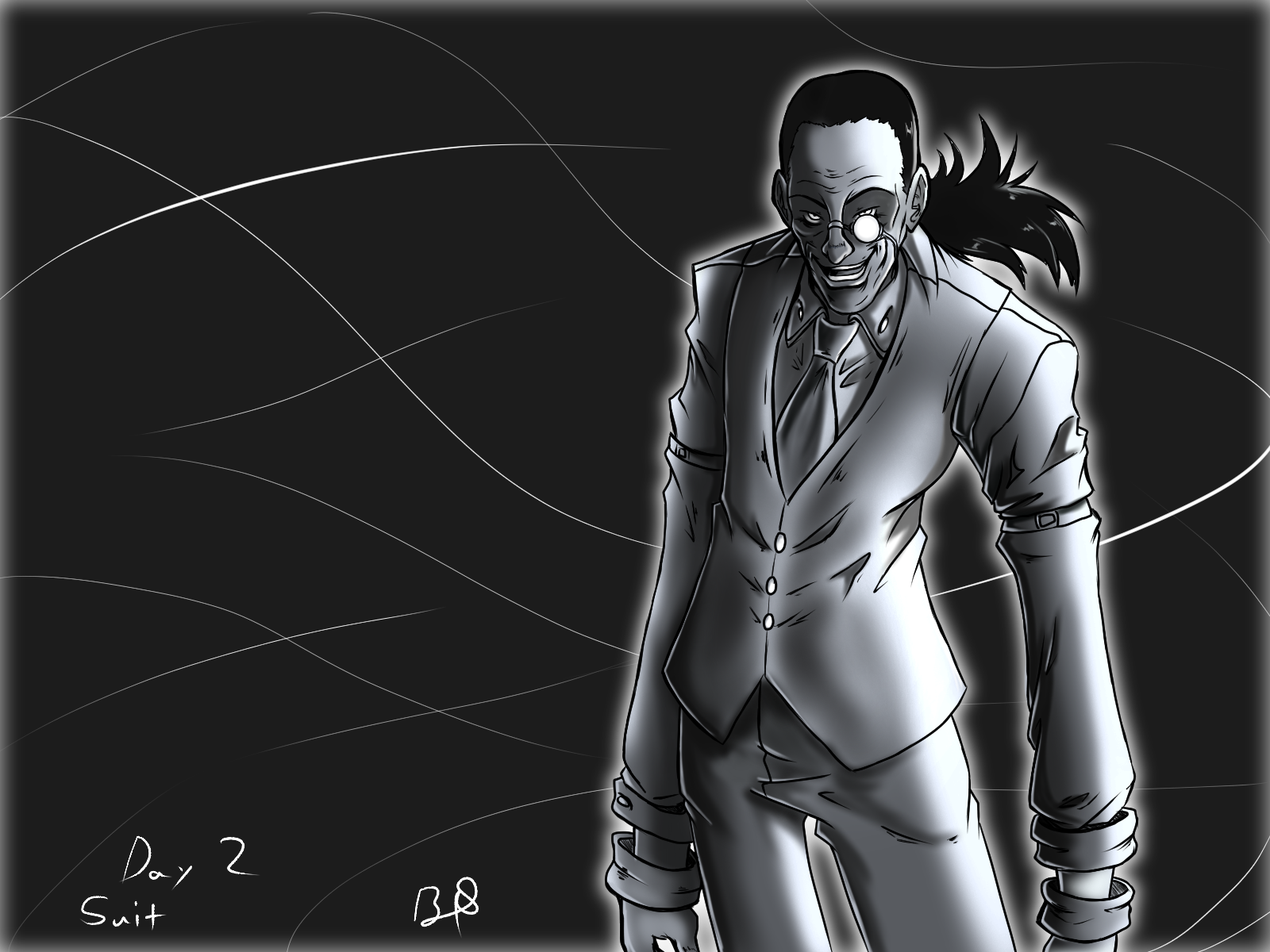 Inktober Day 2 Suit Walter C. Dornez