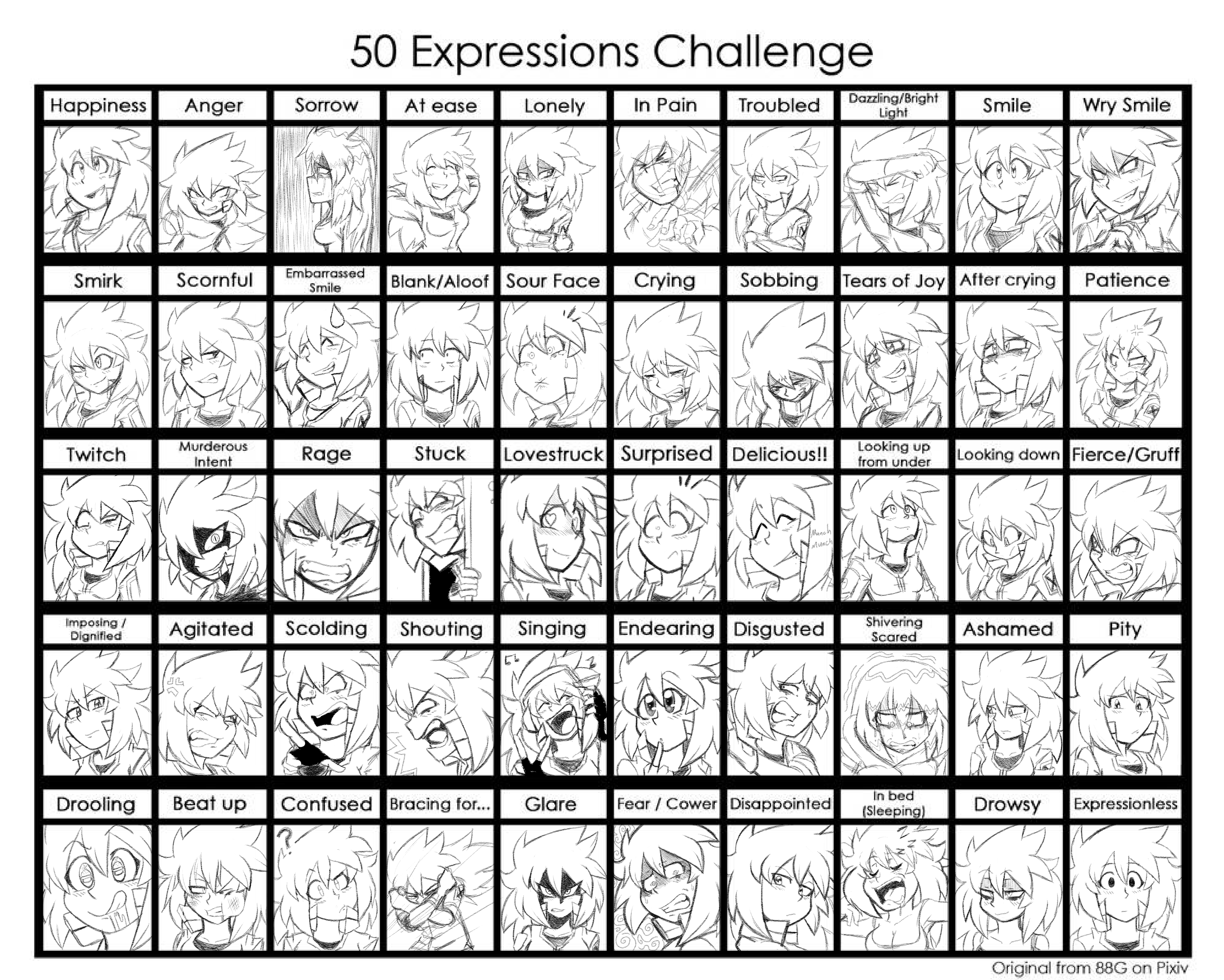 50 Expression challenge: Flaire Kasai