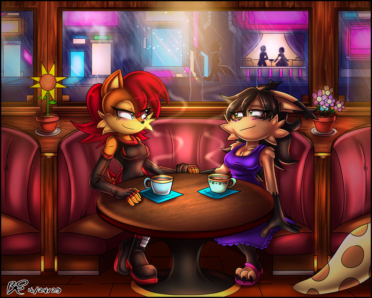 Cyberpunk AU Cafe Nick's Com