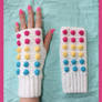Candy Button Crochet Gloves