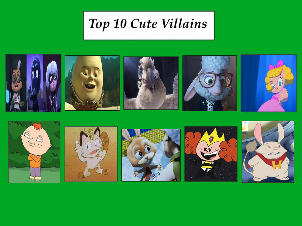 Top 10 Cute Villains by Hillygon on DeviantArt