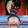 Zoro scares Nobita