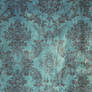 Teal Brown Grunge Damask
