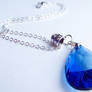 Christmas Blue Teardrop Neckla