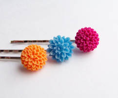 Spring Flower Hairpins