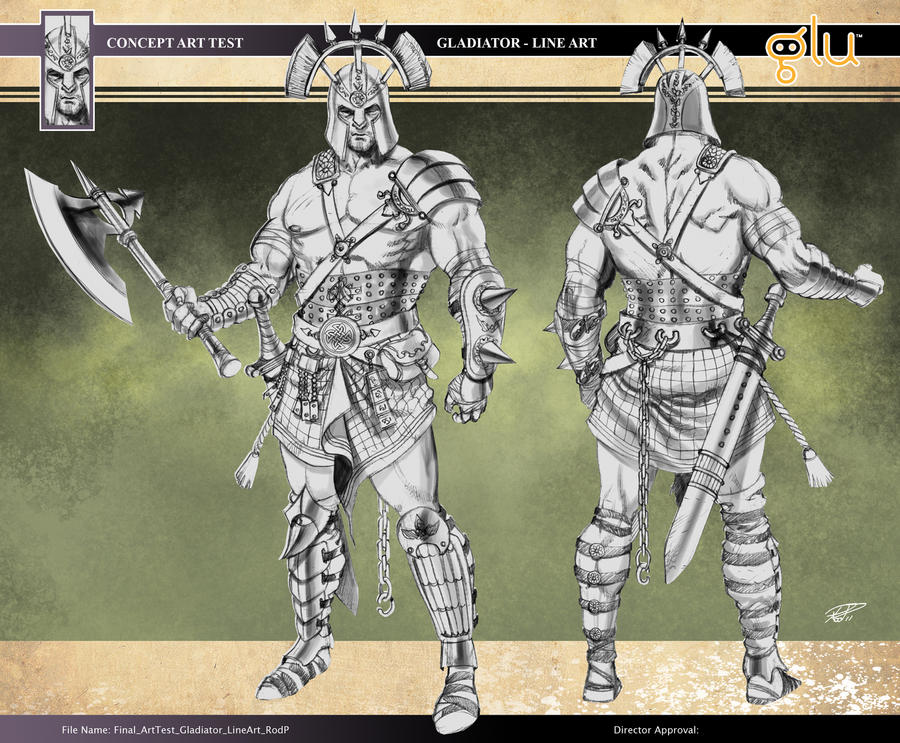 Gladiator Concept Art Line by RodGallery on DeviantArt