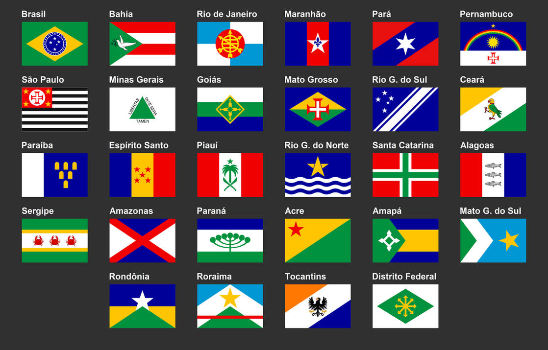 All Brazil Flags Compiled: Redesigned flags of Brazil states #1 by MagnumDrako25 on ...