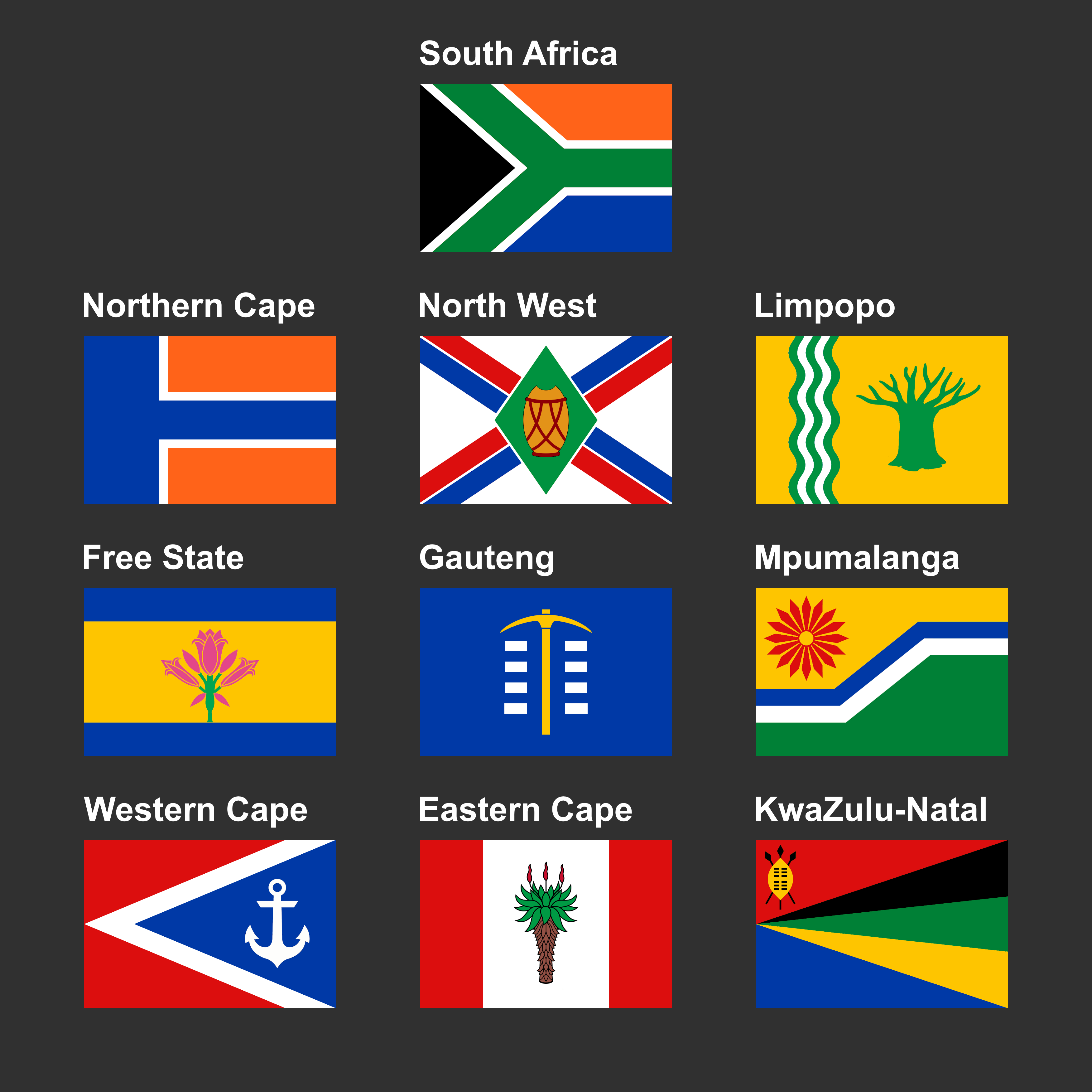 Compiled: Redesign flags of South Africa provinces by MagnumDrako25 on ...