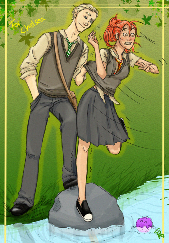 Draco and Ginny by the lake