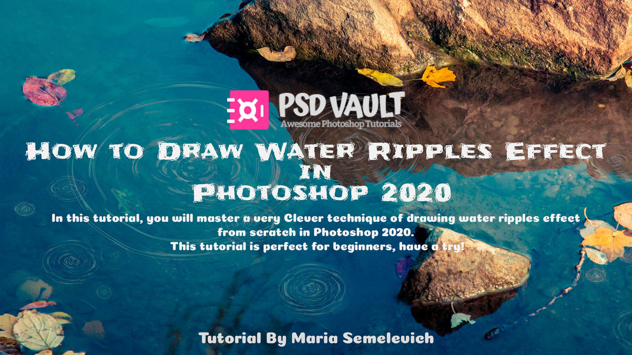 How to Draw Water Ripples Effect in Photoshop 2020 by MariaSemelevich ...