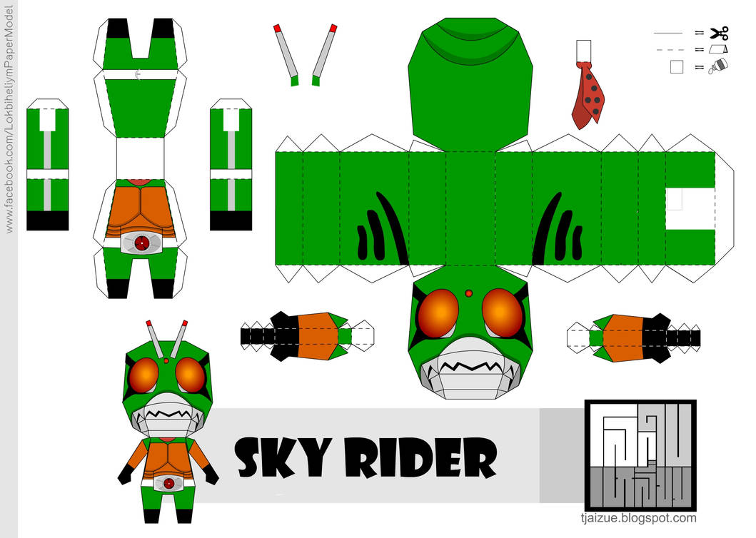 Paper Rider Template Sky rider by anginthecoolguy on DeviantArt