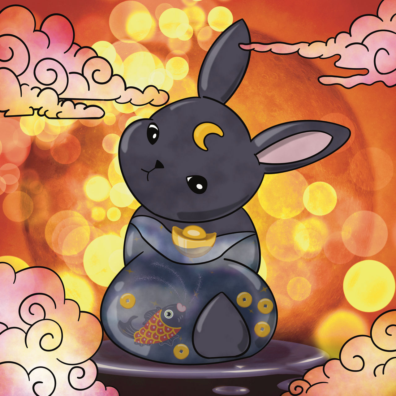 Black Rabbit Project Moon Lunar New Year Black Water Rabbit by Mandiness on DeviantArt