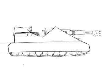A frontline tankdestroyer - sketch